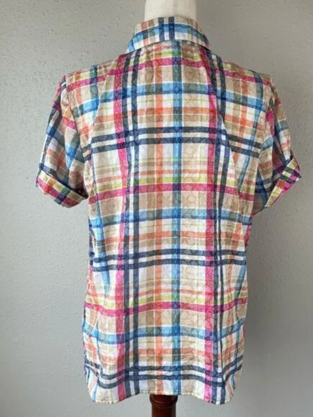 Alfred Dunner Short Sleeve Button Down Shirt Size S EUC - Picture 5 of 6